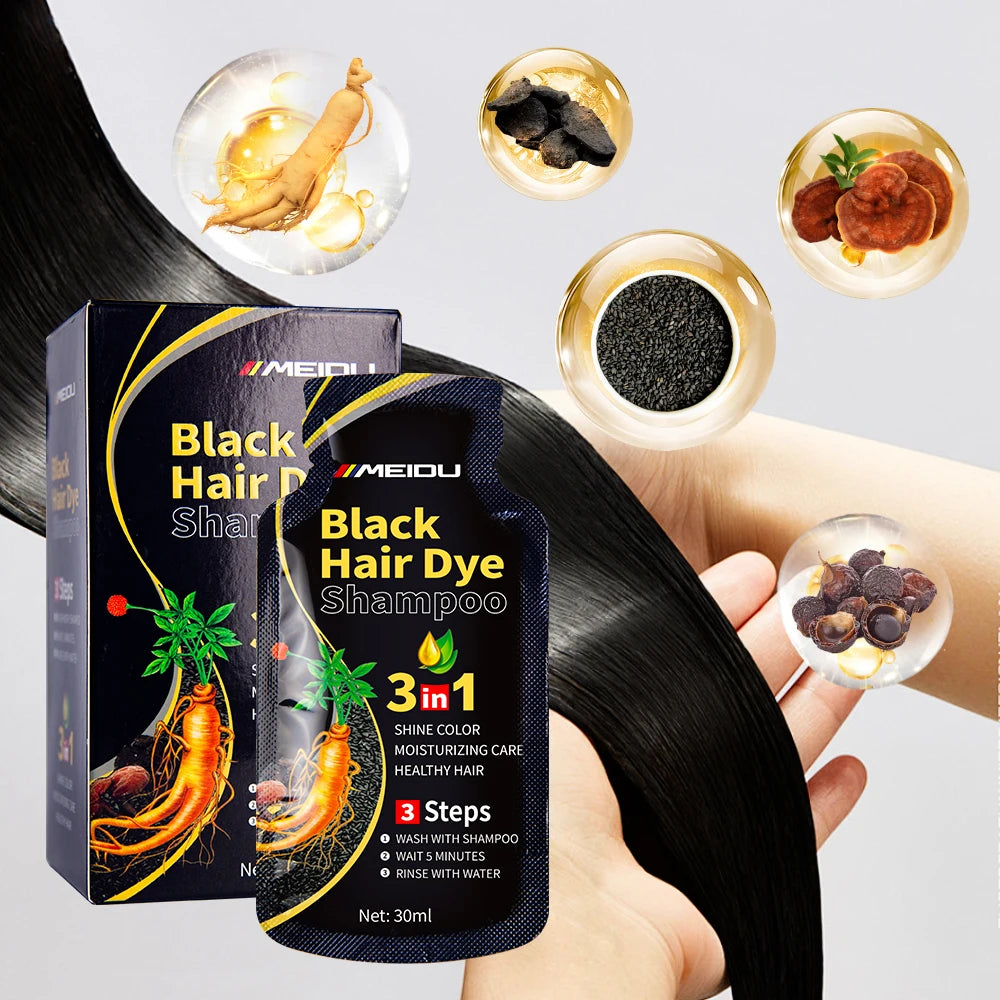 China Professional Manufacturer Wholesale Permanent Care Product Hair Dye Fast Change Black Ammonia Free Hair Color Shampoo