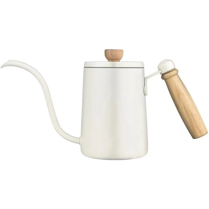 304 Stainless Steel and Sandalwood Food Grade Materials Coffee Pot More Healthy.