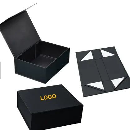 Custom Logo Candle Packaging Boxes Rigid Foam Shipping Gift Boxes with Magnetic Folding Cardboard Clamshell Paper Material