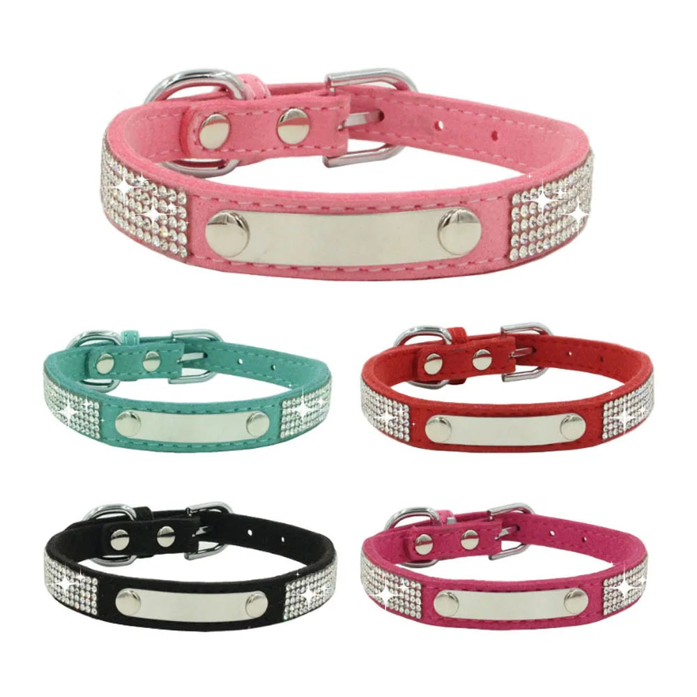 Wholesale Stocked Slide on Dog Chain Collar Engraved with Name Plate Id
