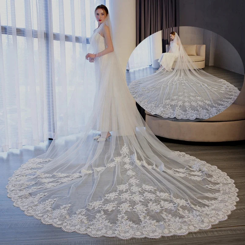 Latest Style Hot Lady  Wedding Bridal Veil Lace Wedding Veil Wholesale