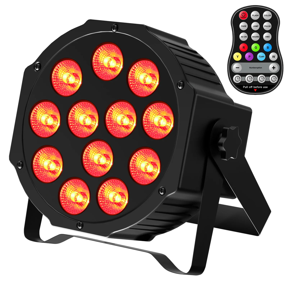 18W Rgbw 4 in 1 Battery Remote Control Par Light Strobe Light for Parties Weddings Bars Ktv Disco Dj Shows Concerts
