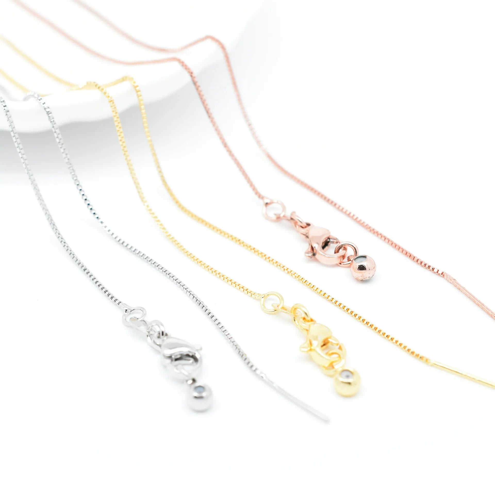 Bulk Custom DIY Gold Necklace Needle Universal Box Chain O-shaped Chain Custom Copper Bracelet From China