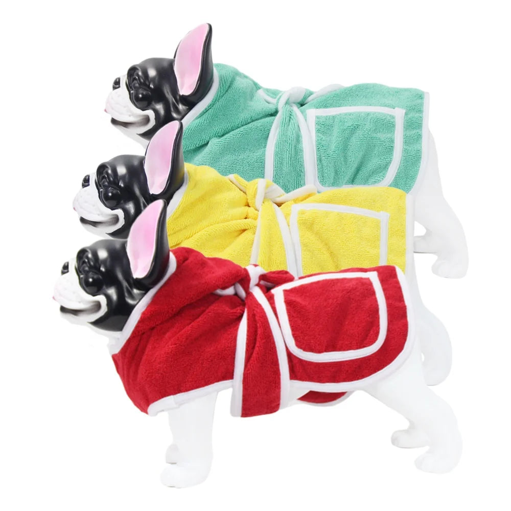 New Chongtapet Sustainable Hooded Pet Bathrobe 356G Microfiber Water Absorbing Quick Drying Cute Sweet Summer Cat Clothes
