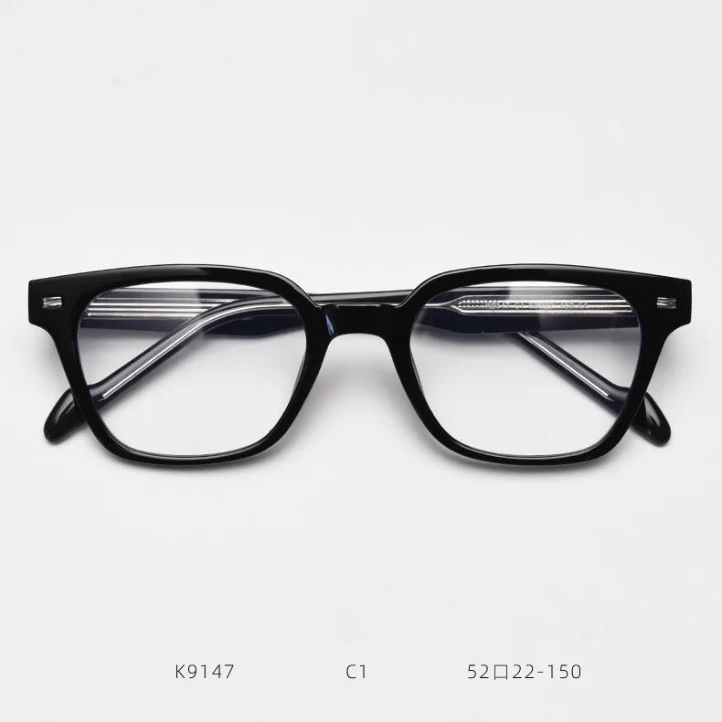 Fashion Eyeglasses Men clear Lens Tr90 Acetate Optical Glasses Frame for Women Black Leopard square Eyewear Frame Gifts