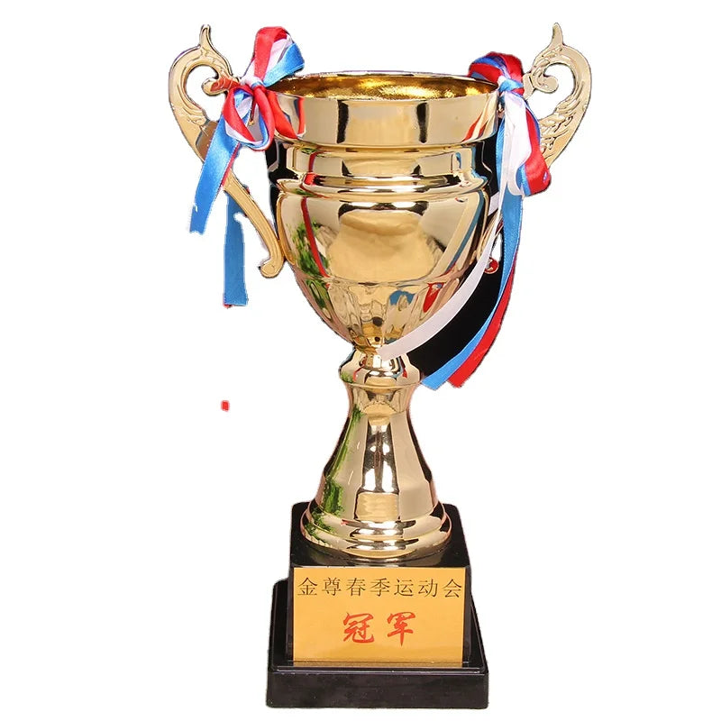 2022 Hot Selling World Custom Metal Football Trophy Cup Cheap Sports Soccer Award Trophy Medal Trophy Manufacturer