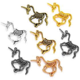 6 Color unicorn Charms Alloy Metal Animal Pendants for DIY Handmade Jewelry Accessories Making 43*24mm D9338