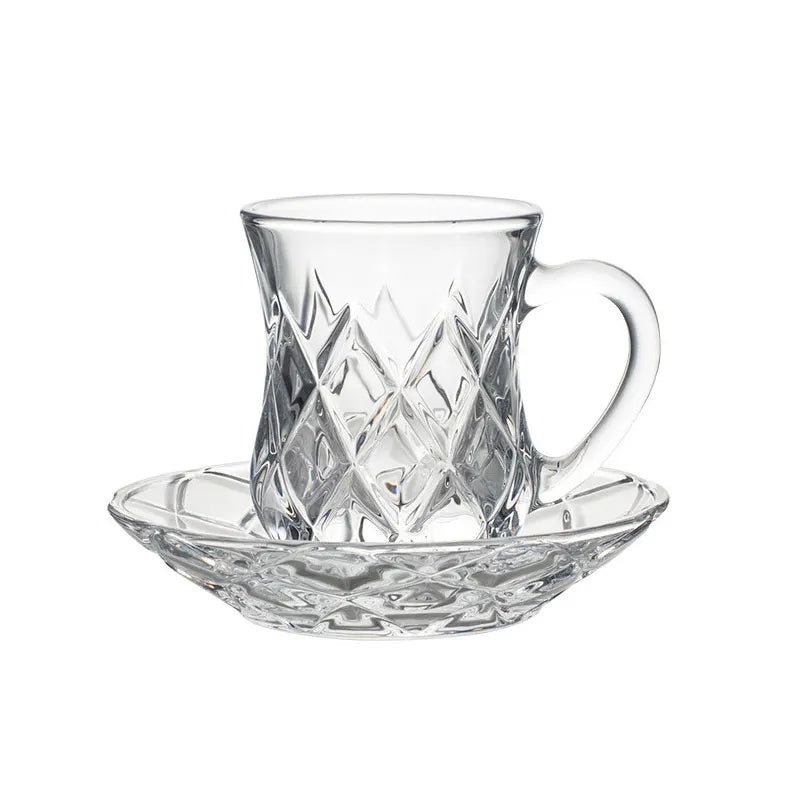 European High - End Custom Carved Crystal Glass Plate