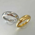 Ruyi Minimalist 18k Gold Solid Classic Chunky Dome Band Ring Women