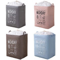 Foldable Customized 600D Oxford  Cloth Folding Large Laundry Basket  Collapsible Drawstring Clothes Hamper Storage with Handle