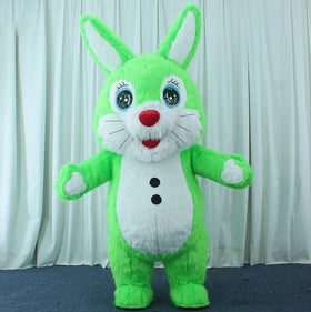 Adult Hot Sale Party Dress Rabbit Mascot Costume Easter Bunny Inflatable Rabbit Costume