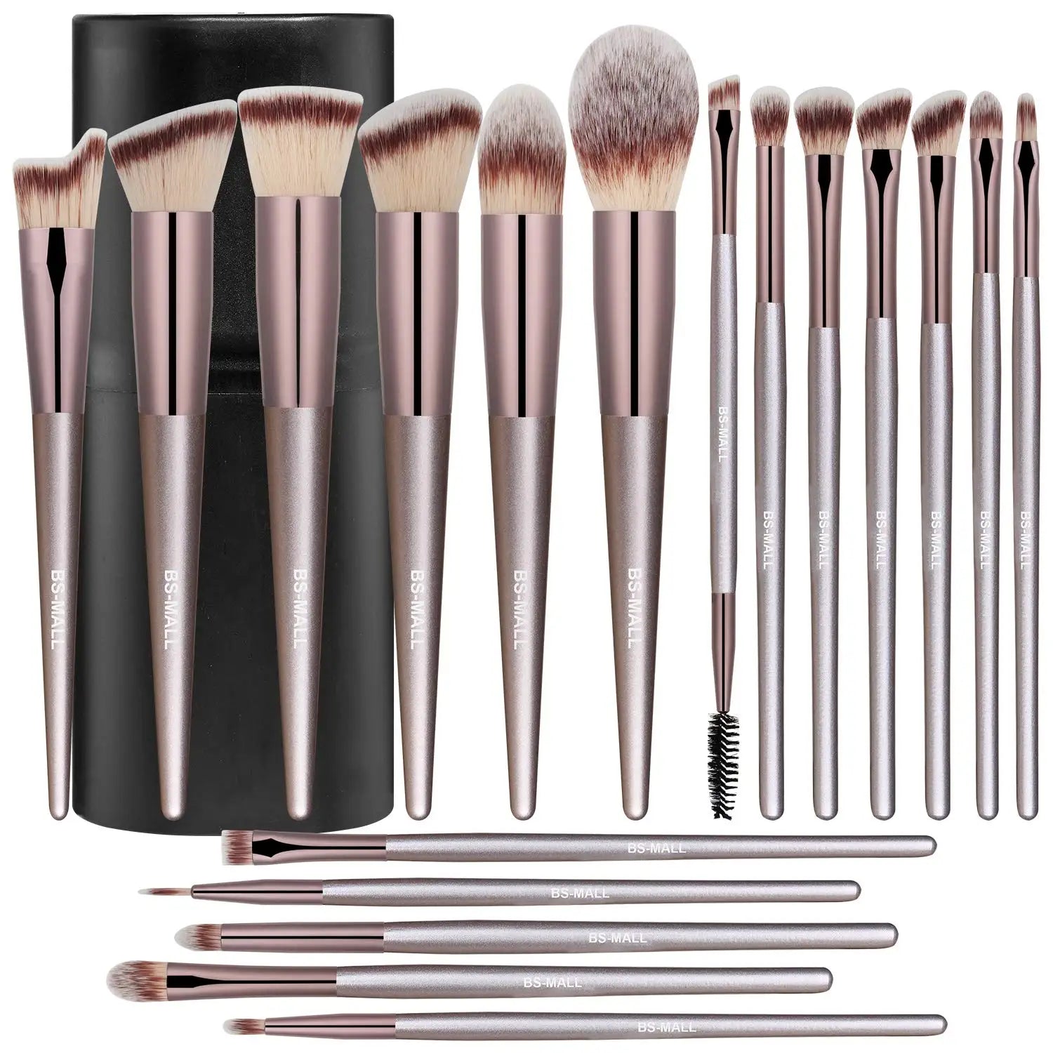 Makeup Brush Set Premium Synthetic Foundation Powder Concealer Eye Shadows Blush Makeup Brushes With Black Case