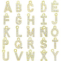 18k Gold Plated DIY Small Letters Charm Cubic Zirconia Mini a to Z Initial Letter Charm Pendant for Jewelry Making