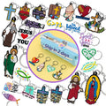 Wholesale Custom PVC Keychains Religious Cross Prayer Charms Inspirational Bag Accessories for Christians Christian Gift Items