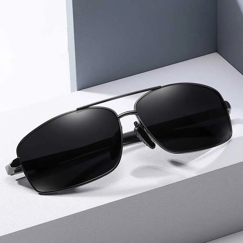 Unisex Adult Outdoor Retro Blue Fashion Sports Photochromic Sunglasses S96002 Polarized Lenses Metal Spring