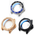 Custom Stainless Steel SUB Matte Watch Case Set for SKX007 3 O'Clock Sapphire Crystal Fit NH35 36Movement Wristwatch Tools Parts