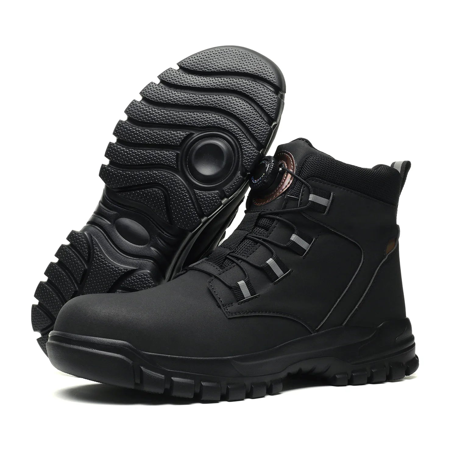 2025 Latest Ergonomic Nail Proof Quickly Lace Knob Shoelaces Mesh Lining Stelltoe Safety Shoes for Man Good Quality