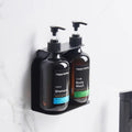 Hotel Bathroom Manual Soap Dispenser Stainless Steel Bracket Plastic Shower Gel Soap Bottles