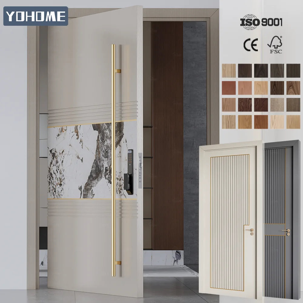 China Top Manufacturer Newest Design Solid Core Front Entry Doors Solid Core Wood Exterior Door Bespoke External Timber Doors