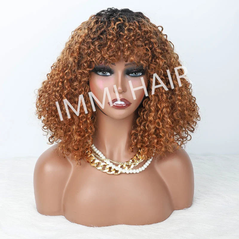 Wholesale Free Shipping Raw Indian Temple  Curly Wigs for Black Women 100% Brazilian Hair Virgin Human Hair Lace Front Wigs
