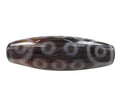 Twenty-One Eyes Natural Agate Dzi Barrel Beads 38x12mm Oval Stone Beads for Jewelry Making Bulk