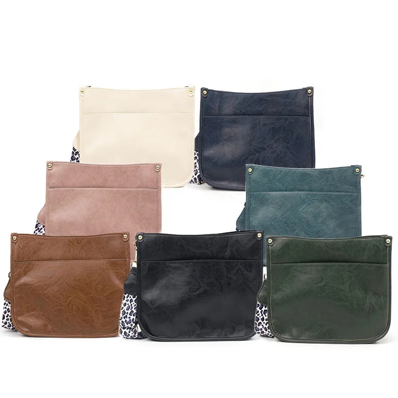2024 Wholesale Price Pu Shoulder Bag Women Crossbody Bag Custom Square Zipper Leather Unisex Messenger Bag Ladies