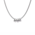 Personalized Family Name Necklace for Men Stainless Steel Custom Laser Engraving Kids Name Blank Pendant Necklace for Dad