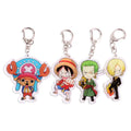 Anime Acrylic Double Sided Usopp Sanji Chopper Cartoon Pendant Keyring Luffy Zoro Keychain