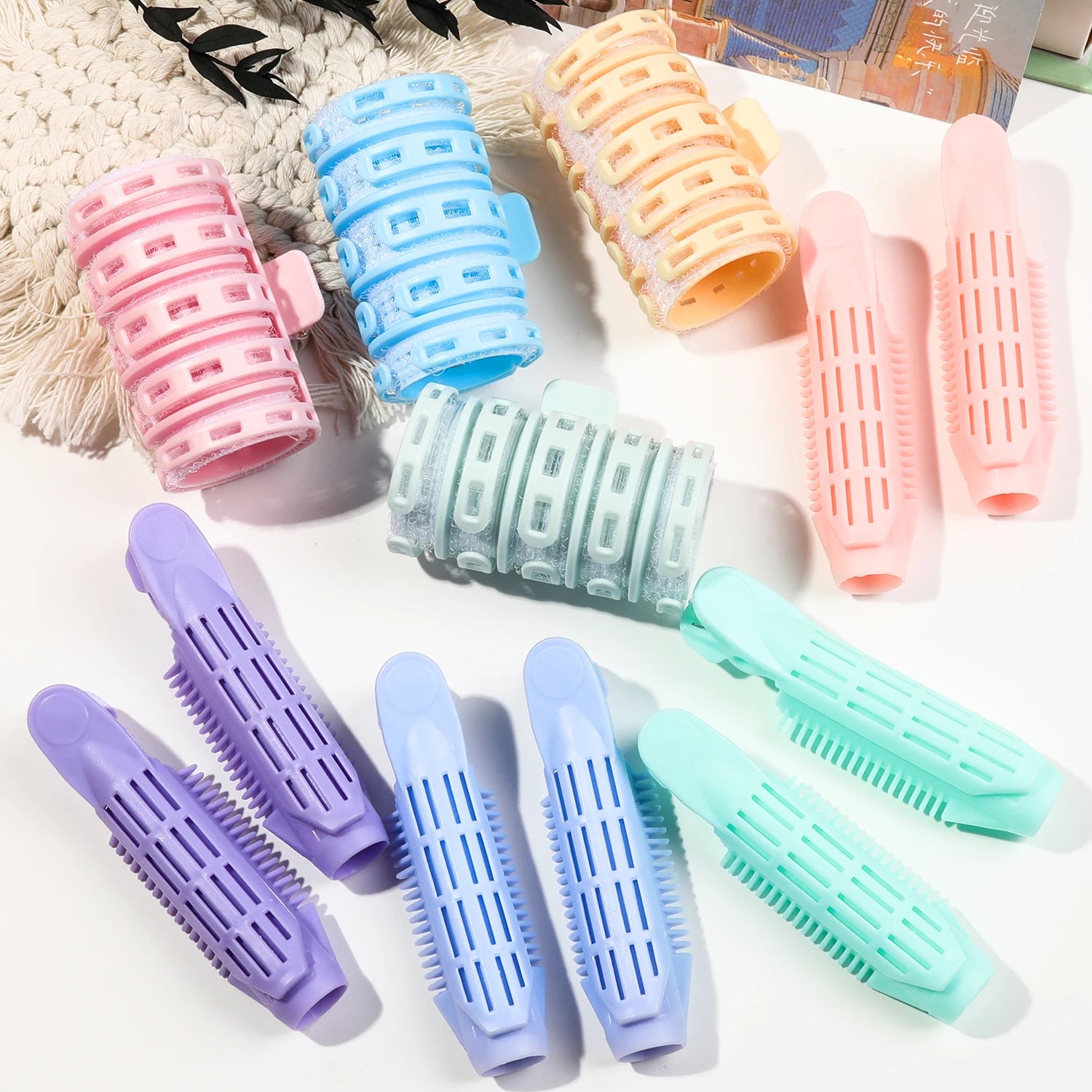 2025 New No Heat Air Bangs Rollers Curlers 2 Style Self-adhesive Bangs Curler Eight-character Bangs DIY Styling Tools for Women