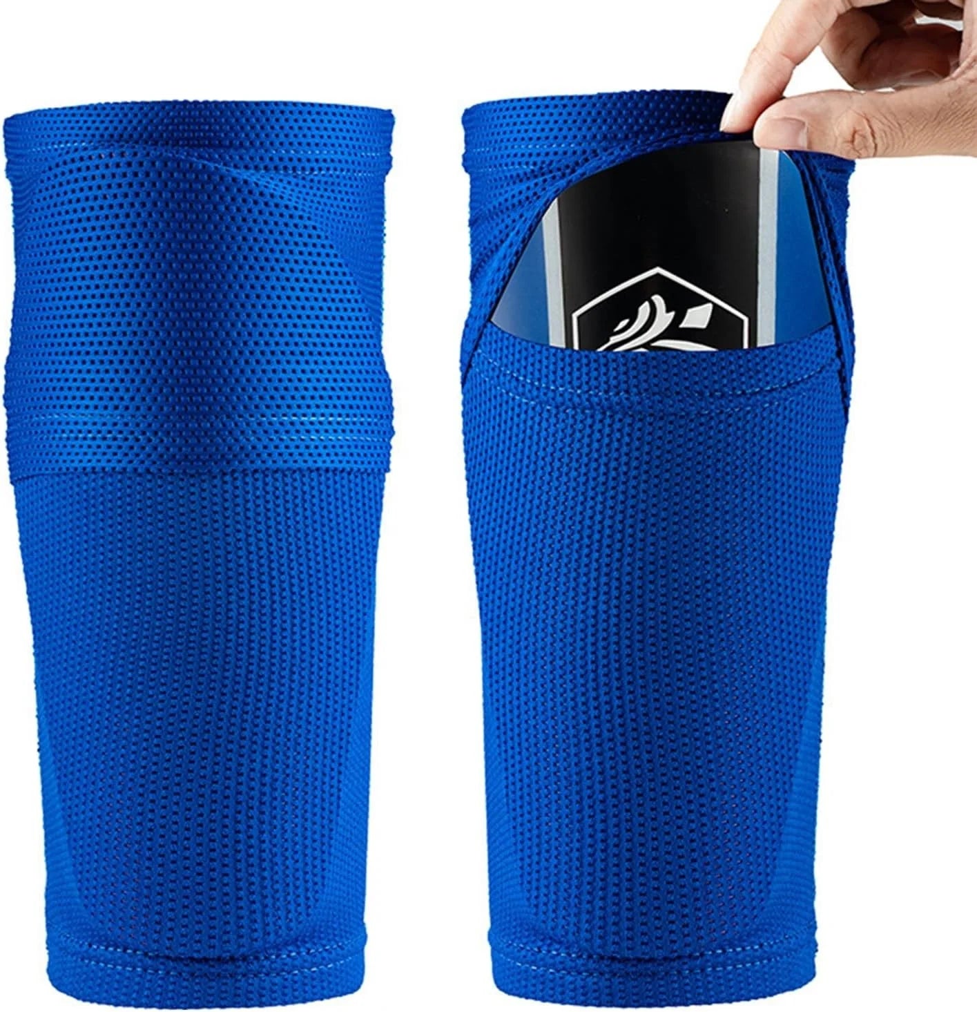 Adult Kids Elastic Football Soccer Shin Guard Socks with Pocket
