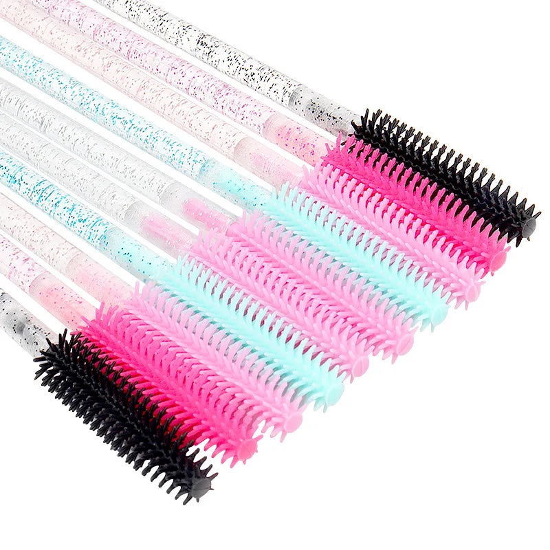 Wholesale Private Label Silicone Eyelash Brushes Quality Soft Silicone Mascara Brush Wands Lash Tools