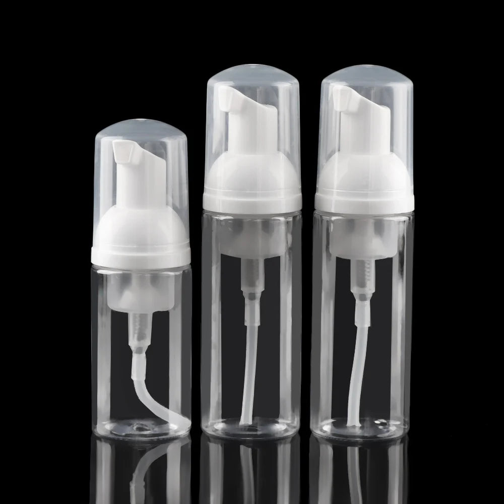Small 1oz 2oz 30ml 60ml Clear Bubble Pump Dispenser Bottle Empty Mini Facial Cleanser Mousse Bottle