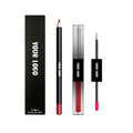 3 in 1 Custom Logo Gift Set Vegan Waterproof Matte Liquid Lipstick & Metallic Eyeshadow Lip Liner Private Label Travel Size Kit