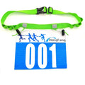 Reflective Adjustable Eco-friendly Number Belt Custom Logo for Running Marathon Triathlon Competitions Featuring Gel Holders