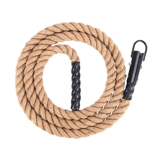 Commercial Gym Fitness Power Raw Hemp & Jute Battle Ropes 38mm/50mm Durable Climbing Rope-sunshine Brand 21kg