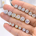 0.5 1 2ct Classic Mossanite Screw Back Earrings Luxury Jewelry 925 Sterling Silver VVS Moissanite Diamond Ear Stud Unisex