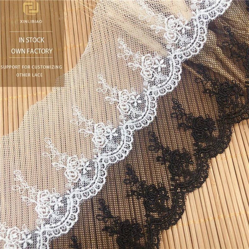 Gauze Lace Water Soluble Lolita Polyester Fine Thread Embroidery bar Code Embroidery Lace Lace Mesh Garment Accessories
