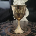 Polished 3-Inch Copper Gold Metal Chalice Cup Holy Grail Wiccan Magic Spiritual Tool Ritual Divination Altar Collectible Gift