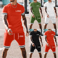 Custom logo  Tracksuit Private Label Sweat Track Suit Set Shorts Pants Men Summer t Shirt and Short Set for Men Jogging Wear