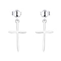 Factory Wholesale Global Hot Sale 925 Sterling Silver Cross Earrings for Women Men