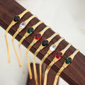 4MM Herringbone Oval Zirconia Colorful Glass Stone Pendant Necklace Stainless Steel Snake Chain Bracelet Set