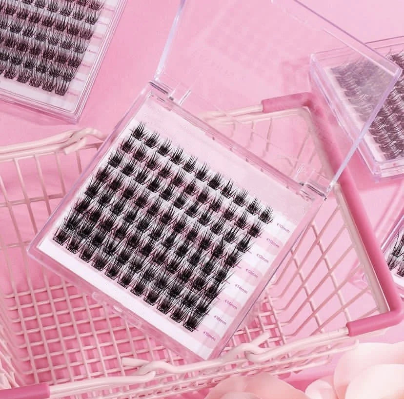 20d 30d 40d Individual Lashes New Design Cluster Silk Heat Bonded Premade Volume Fans Knot Free Lashes Diy Eyelash Extension