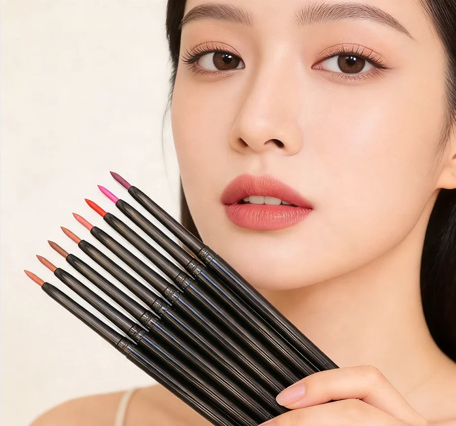 3-in-1 Waterproof Makeup Pencil - Custom Logo Lipliner Eyeliner & Eyebrow Pencil Set
