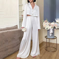 Enyami New Pure Household Clothes Slit Design Simple Loose Women Wearing Women Full Sleeves Casual Set Women's Pajamas Suit
