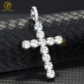 Wholesale Men's Hip Hop Full Diamond Cross Pattern Necklace Shiny Pendant with Complete Trend Jewelry Moissanite Pendants Charms