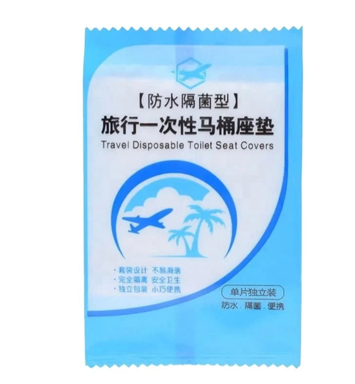50Pcs Disposable Toilet Seat Cover Mat Portable Safety Toilet Seat Pad Travel/Camping Bathroom