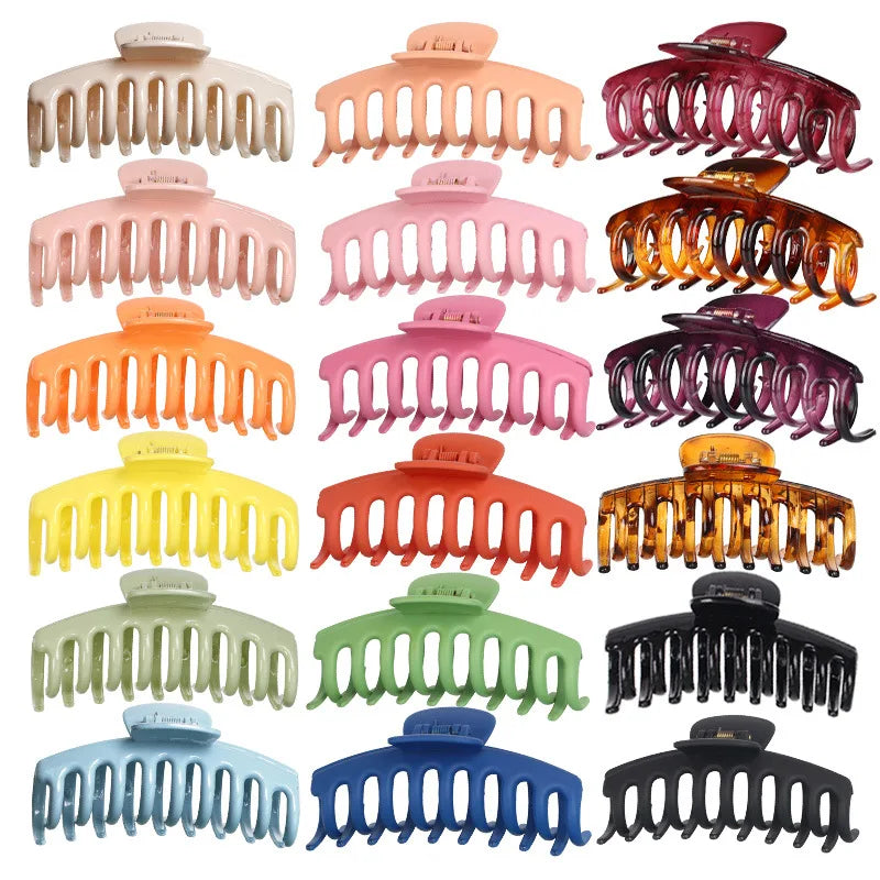 11cm Big Jaw Shark Hair Claw Clip Acrylic Matte Assembly Machine River Spring Hair Jaw Clip