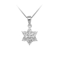 Wholesale Religious Charms S925 Cz Zircon 925 Silver Sterling Star of David Pendant for Necklace