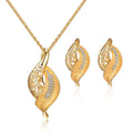 New Arrive Dubai Jewelry Sets Jewellery High Quality Popular Weeding Bridal for Women and Girl Trendy Italian Gold Plated Earing