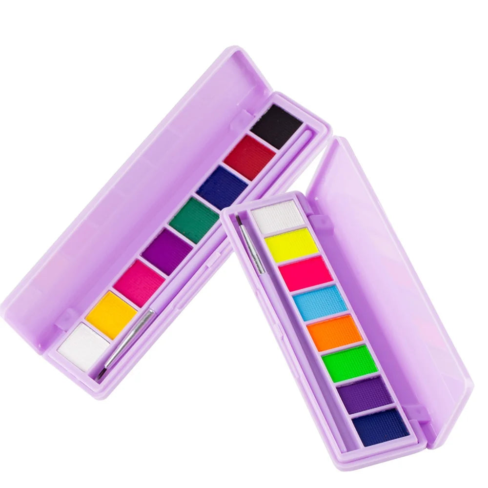 HANDAIYAN Wholesale Water Soluble Body Art Painting Palette Noctilucence Stage Show Eyeliner Eye Shadow Cosmetics